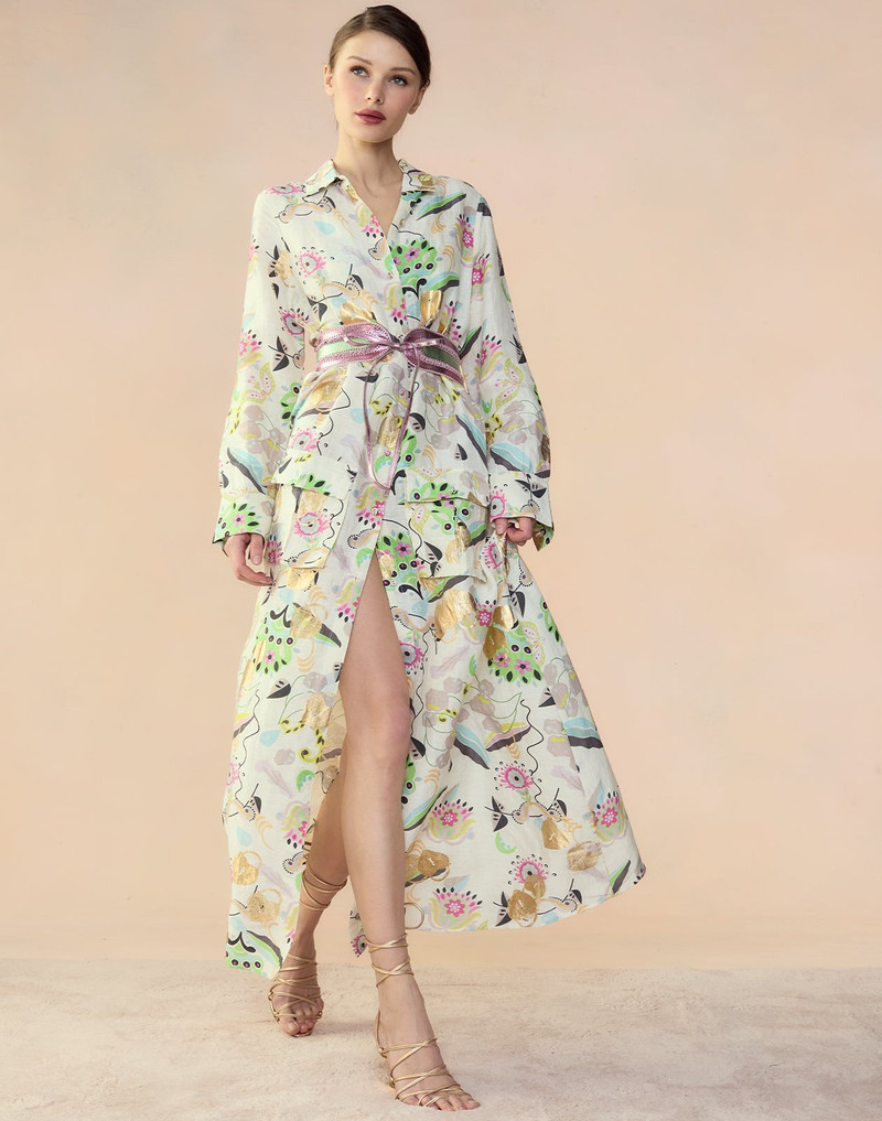 Love Locket Linen Shirt Dress 5