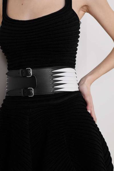 Alaïa Two-tone leather waist belt outlook