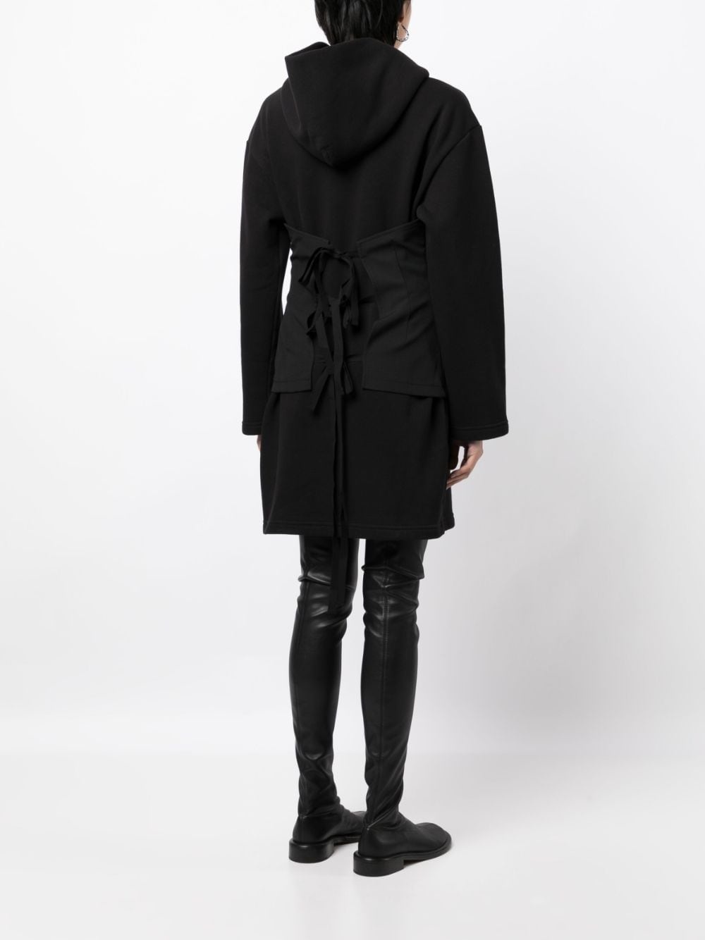 layered hooded dress - 4
