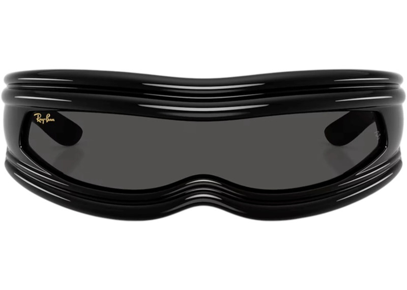 Ray-Ban Ray-Ban x A$AP Ultra Wrap 001 Next Generation Collection Sunglasses Polished Black Ultra Black (RB49 outlook