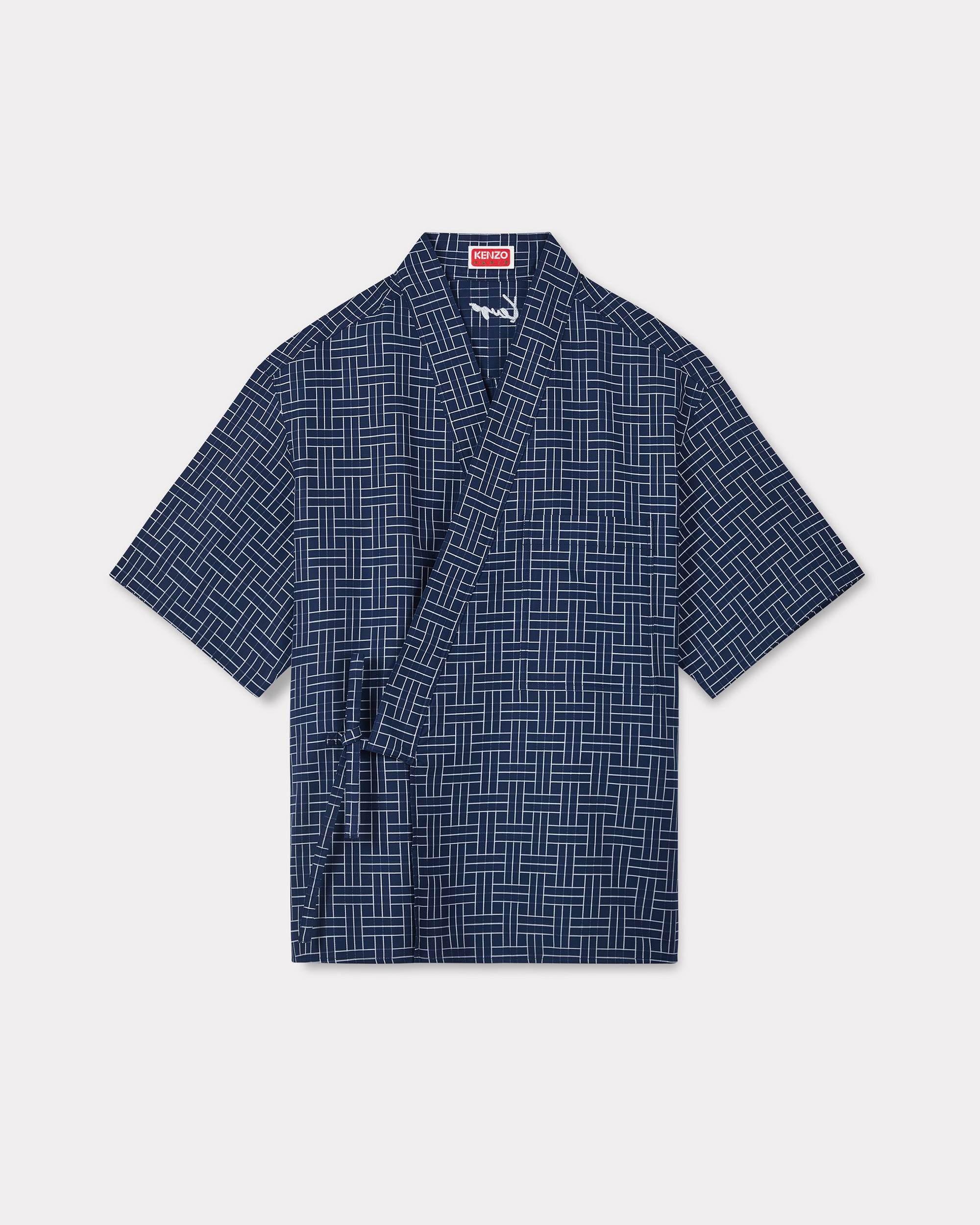 【関税込み】Kenzo ベージュ キモノシャツ KENZO 'KENZO Weave' kimono shirt | REVERSIBLE