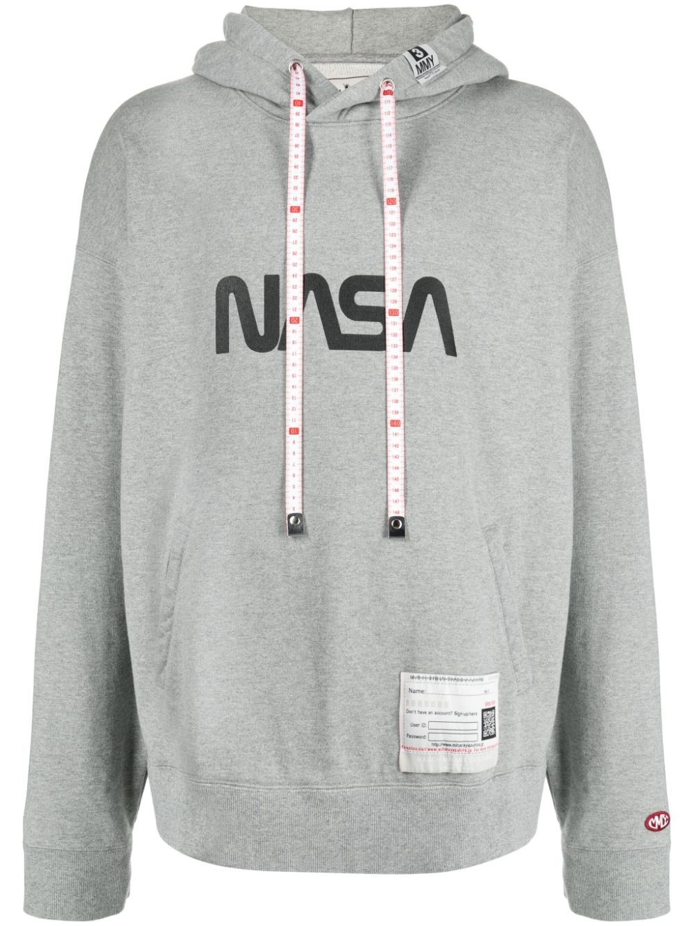 NASA-print cotton hoodie - 1