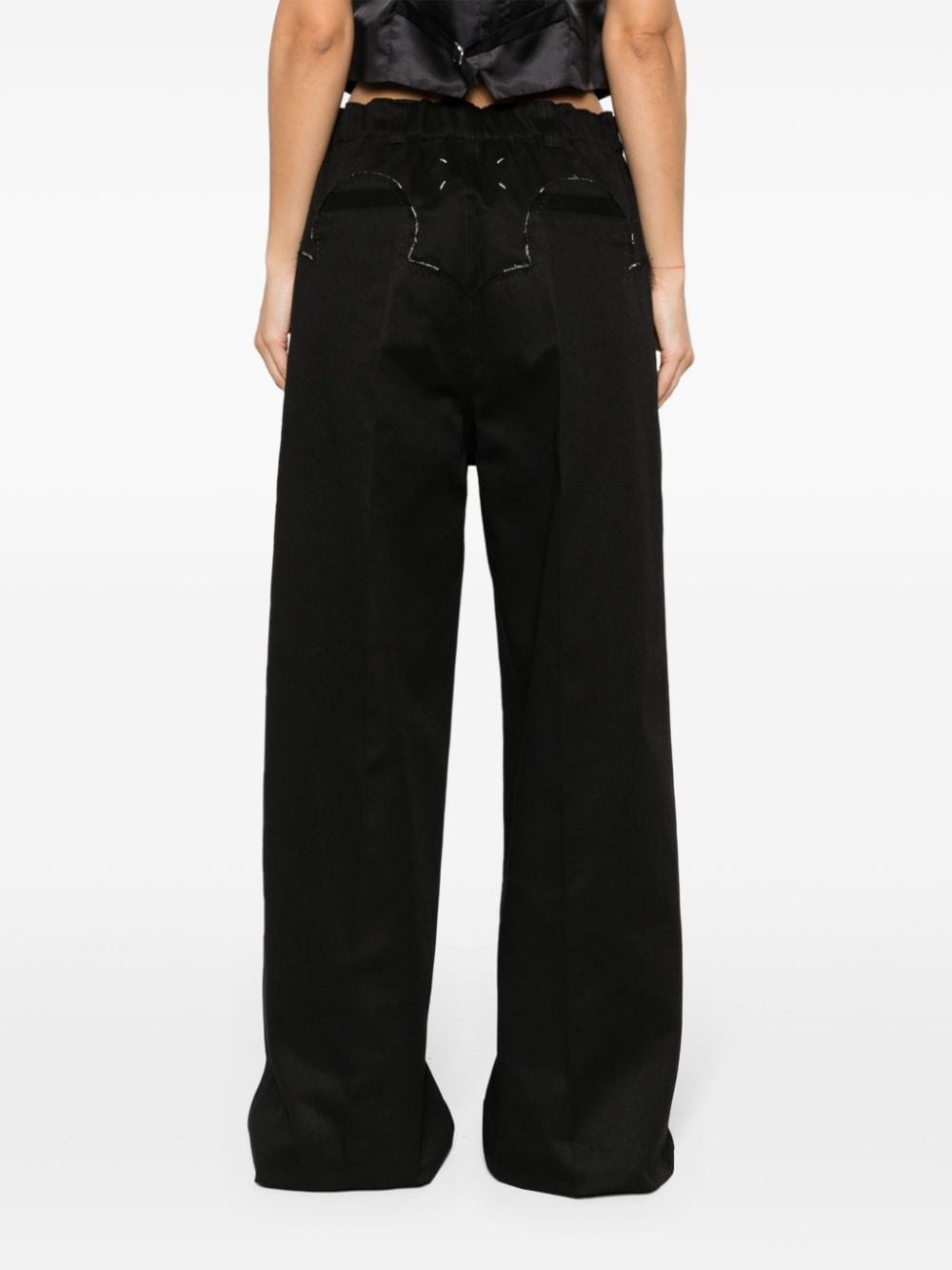 Yoke wide-leg trousers - 4