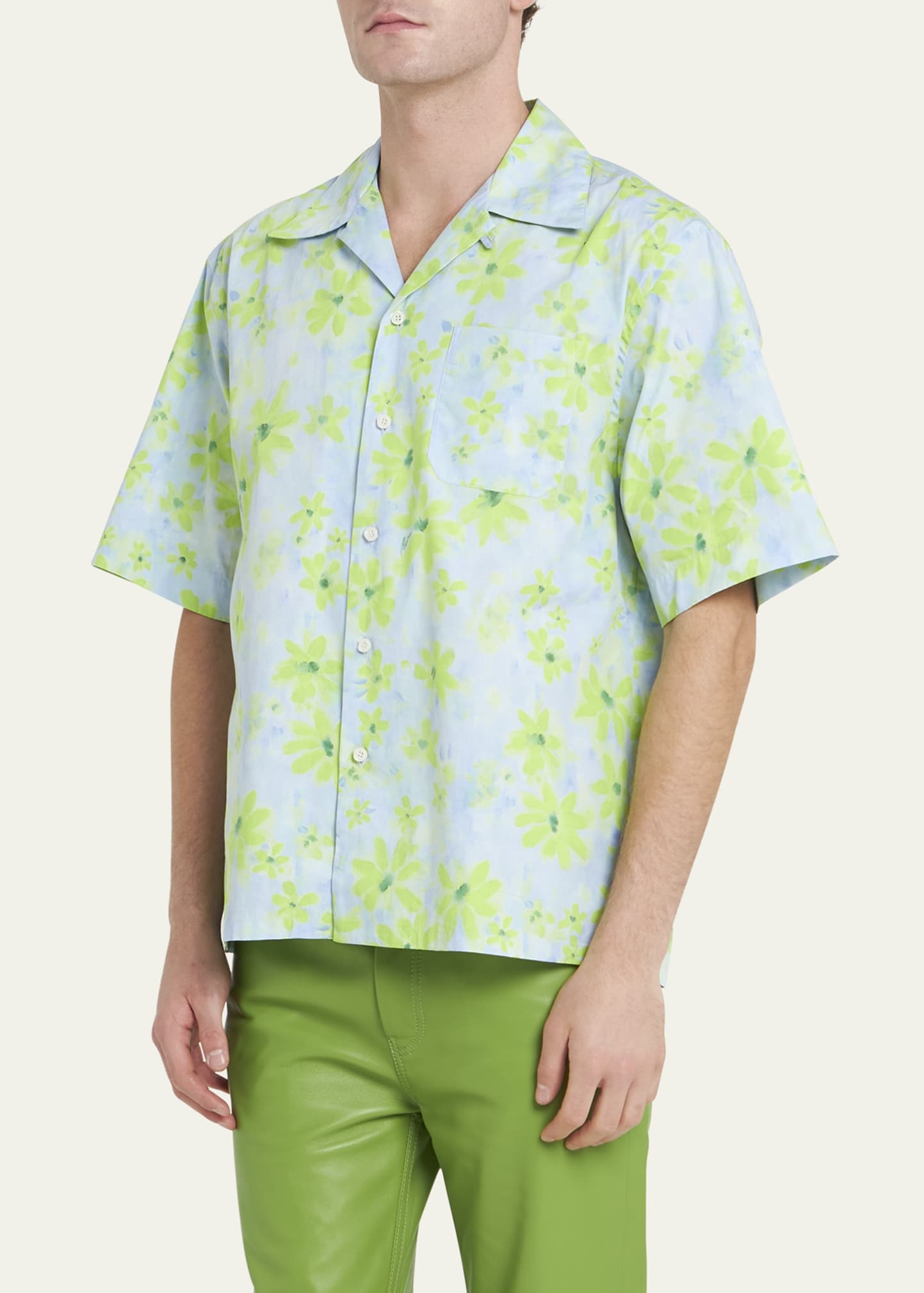 Men's Acid Floral Camp Shirt - 4