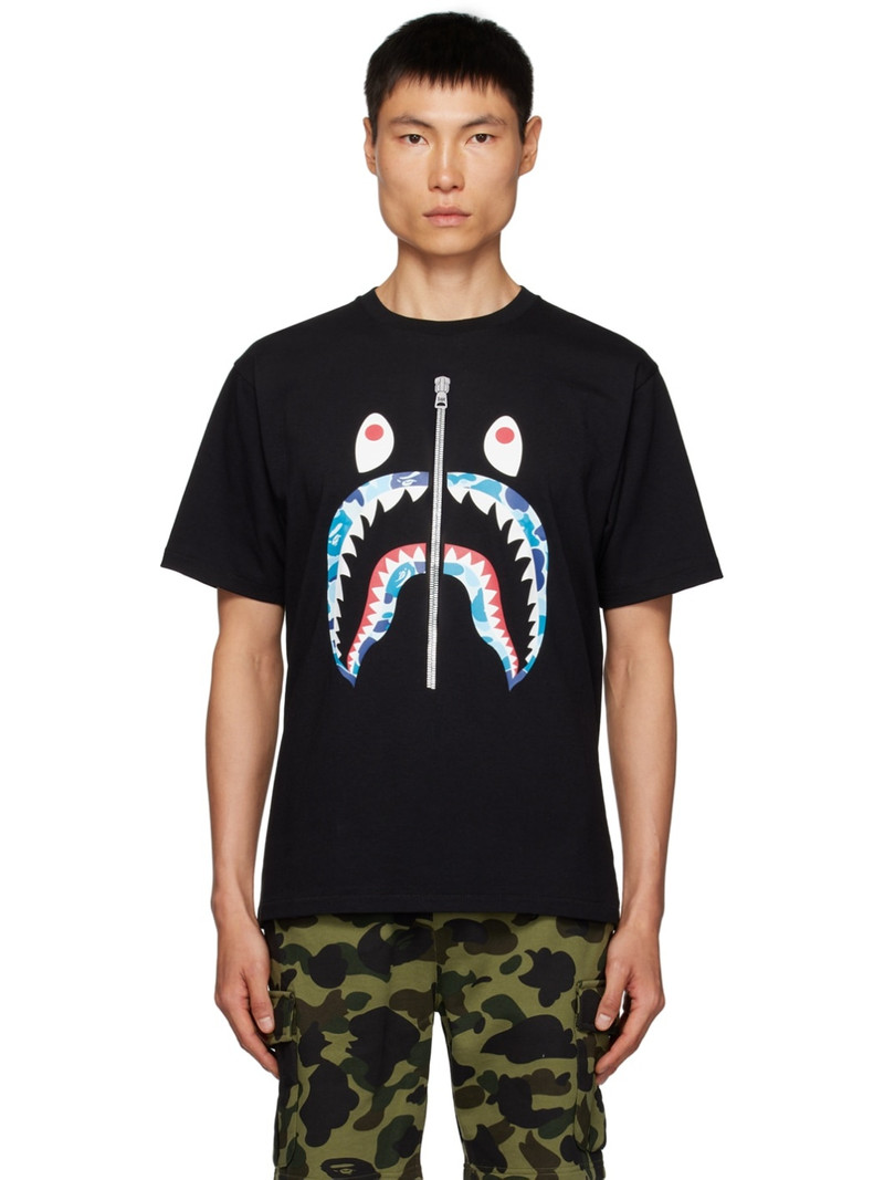 Black ABC Camo Shark T-Shirt - 1
