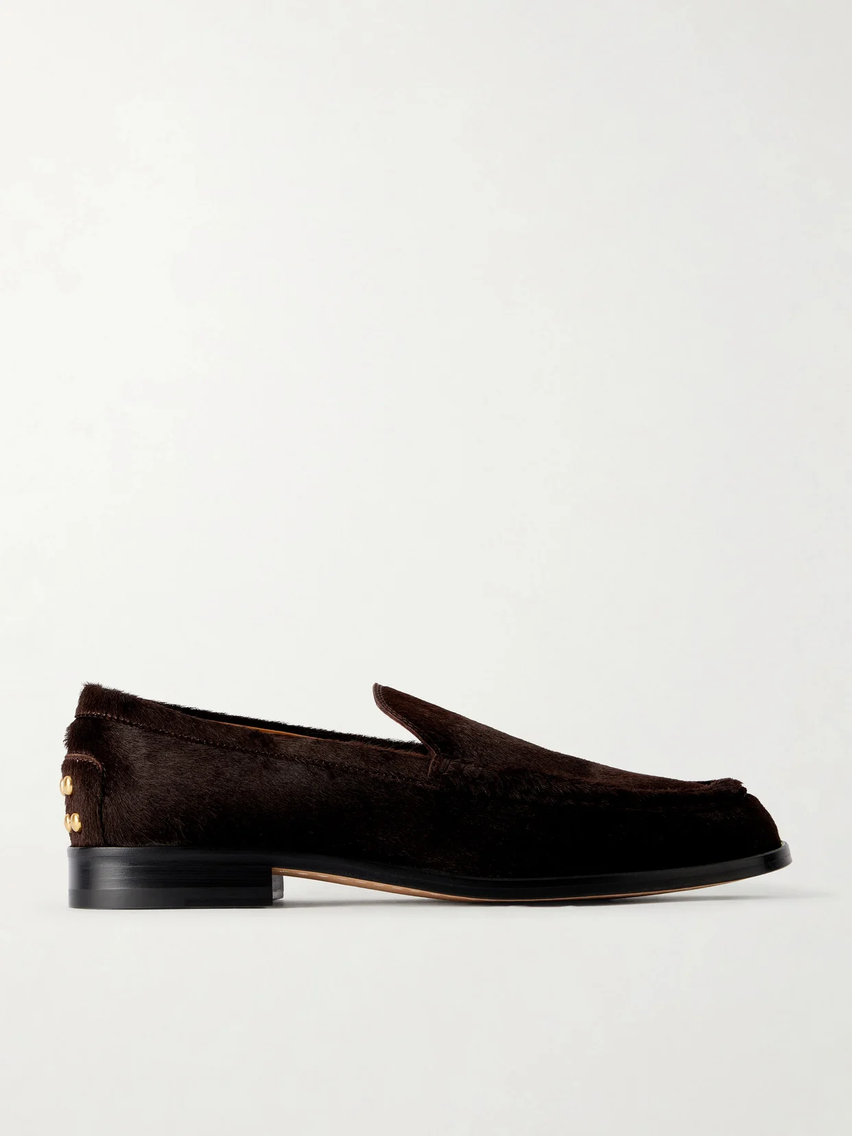 Studded Calf Hair Loafers - 1