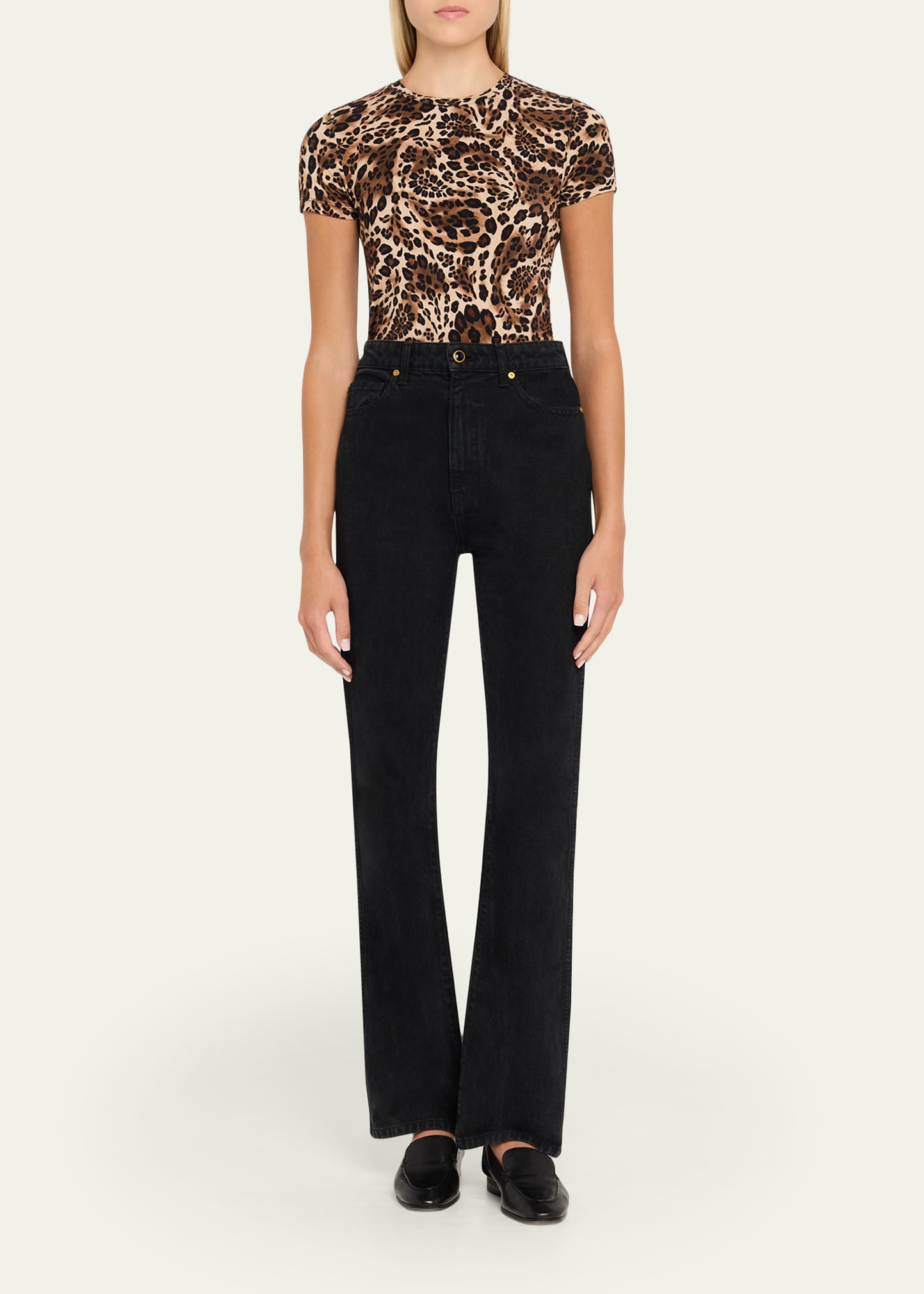 Ressi Short-Sleeve Leopard Paisley Tee - 2