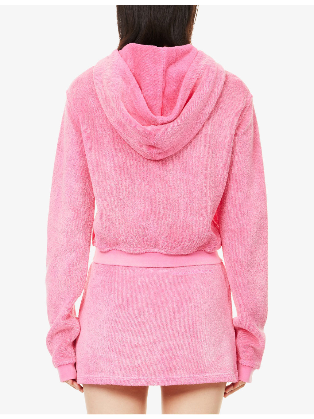 Shrunken Logo-Embroidered Zip Cotton-Terry Hoody - 4
