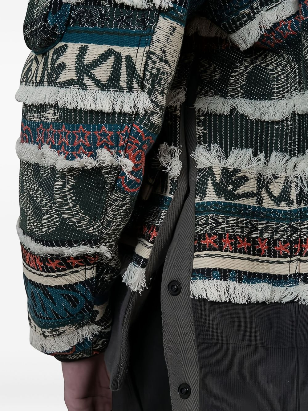 x Eric Haze jacquard-pattern bomber jacket - 4