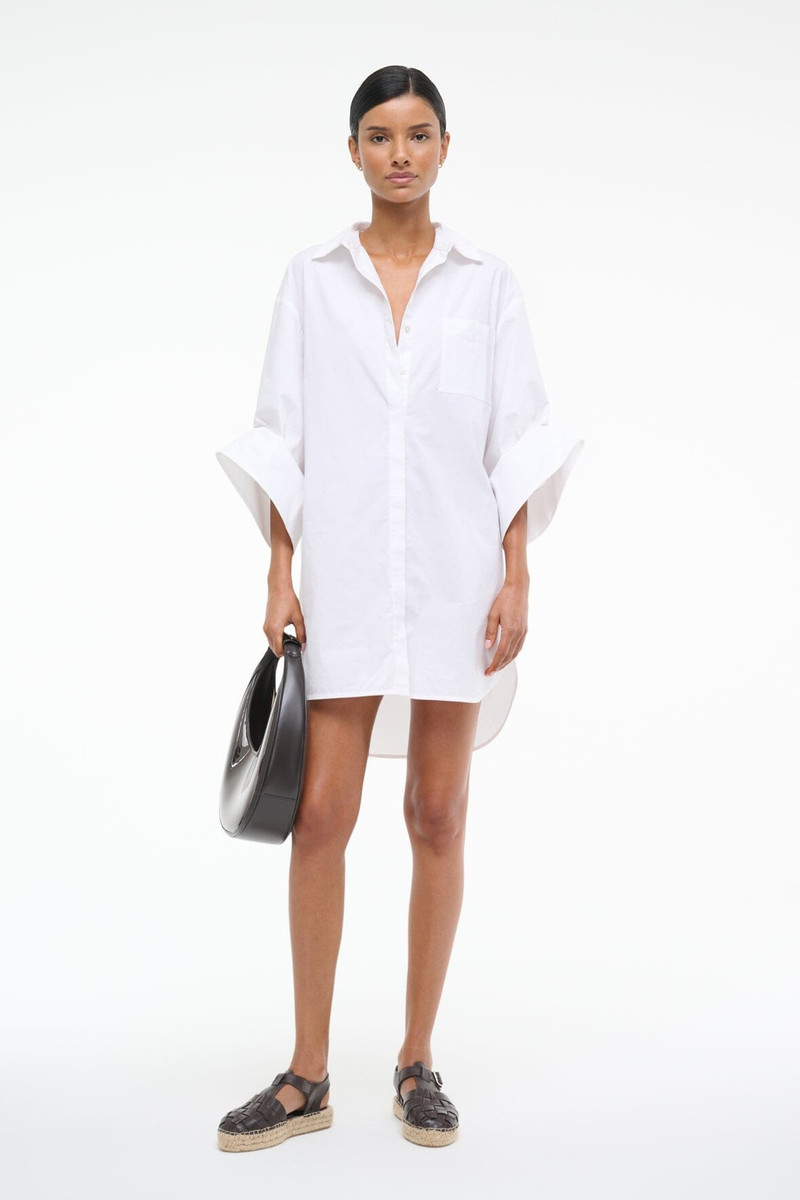 STAUD NICO DRESS WHITE 6