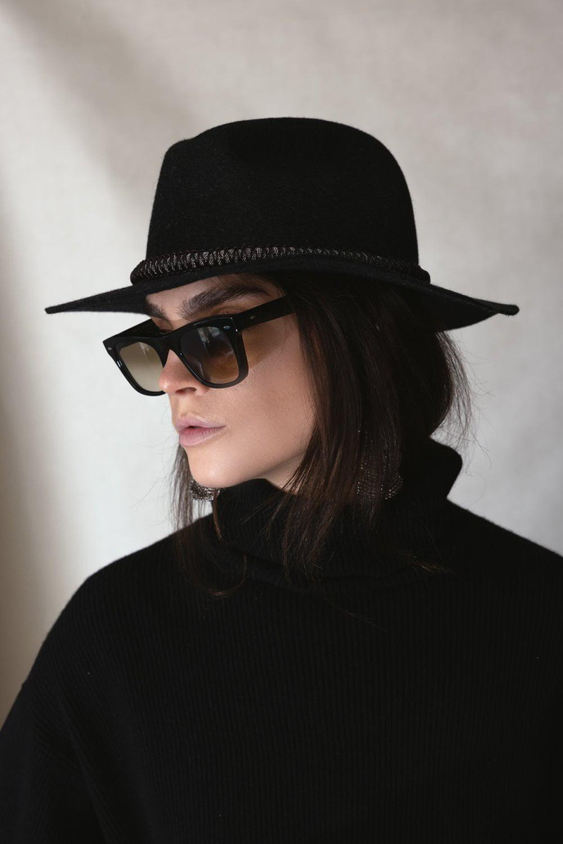 Brunello Cucinelli Precious Braided Band Fedora outlook