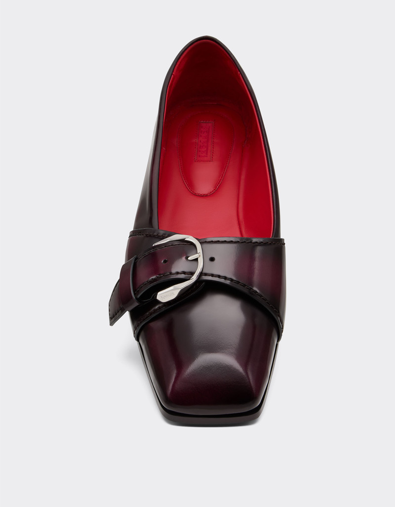 Leather ballet flats with buckle 4