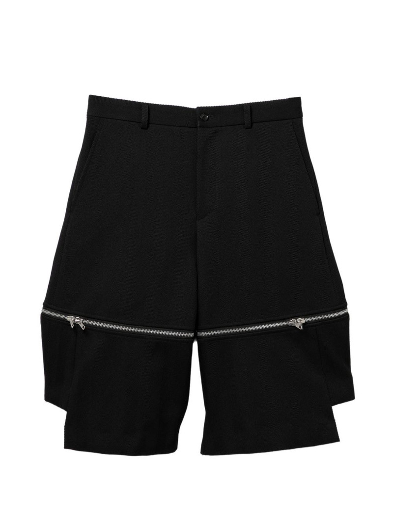 zip-detail shorts 1