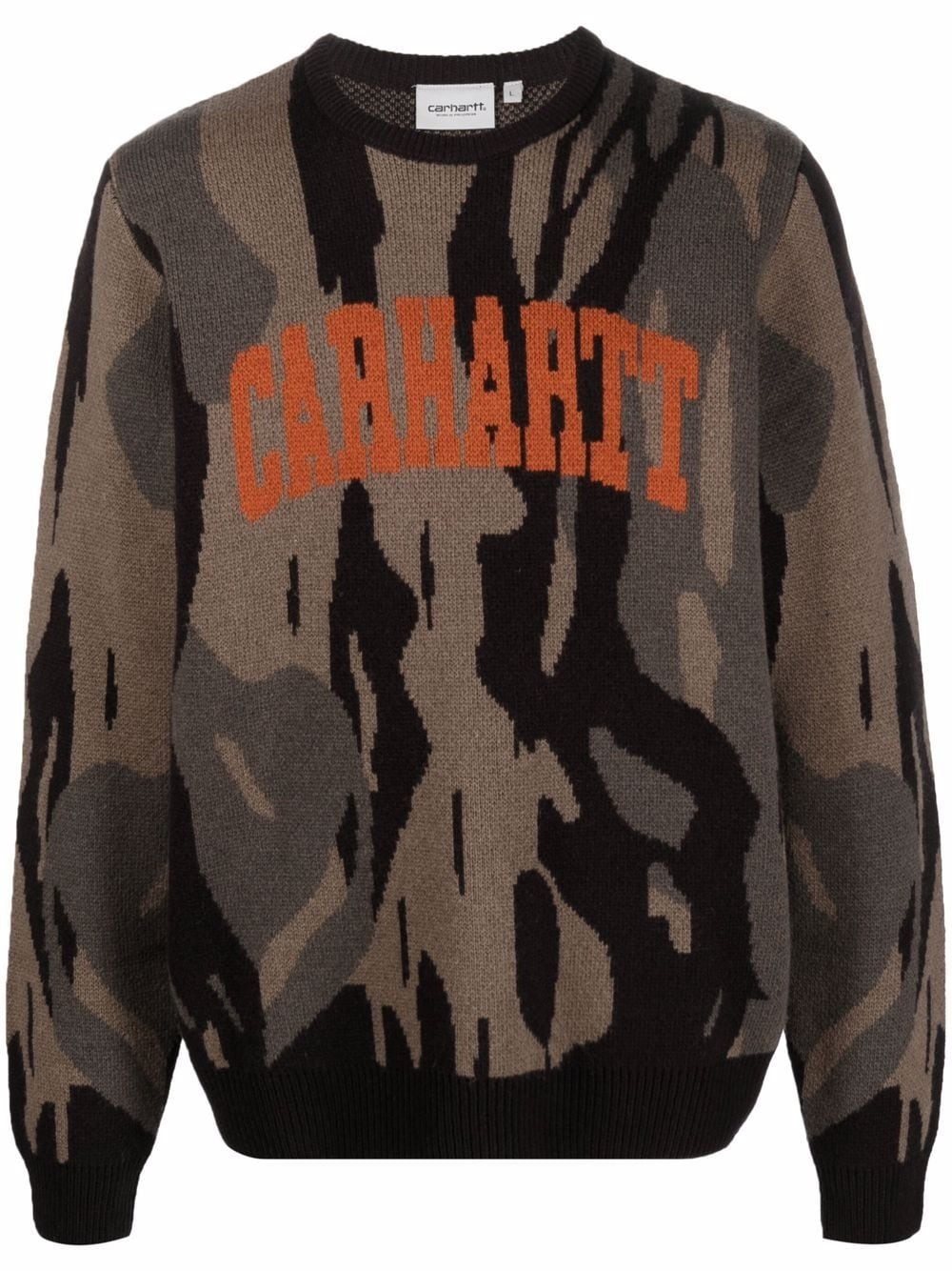 University Script camouflage-knit jumper - 1