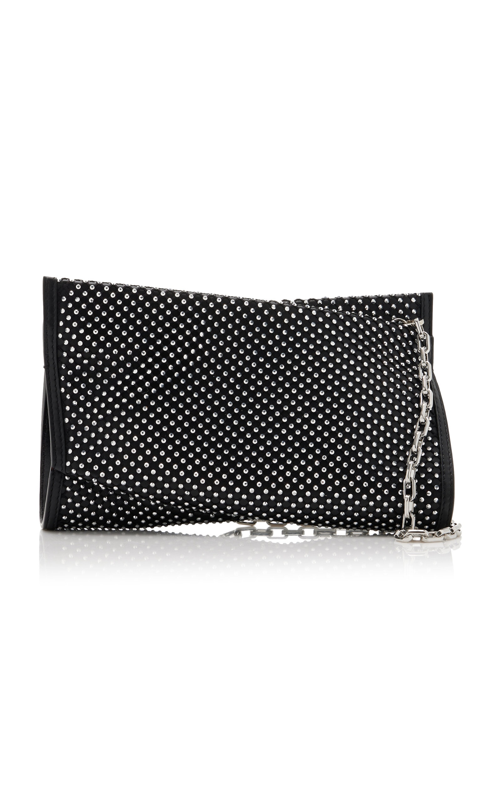 Loubitwist Small Studded Leather Clutch black - 1