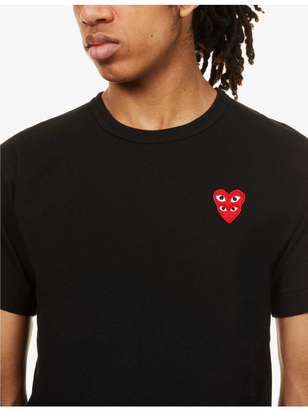 Overlap-heart print cotton-jersey T-shirt - 5
