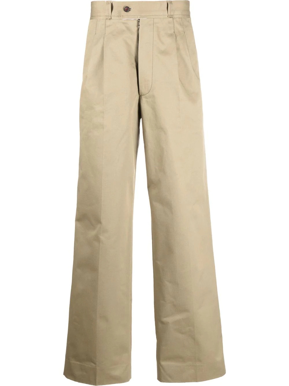 mid-rise straight-leg trousers - 1