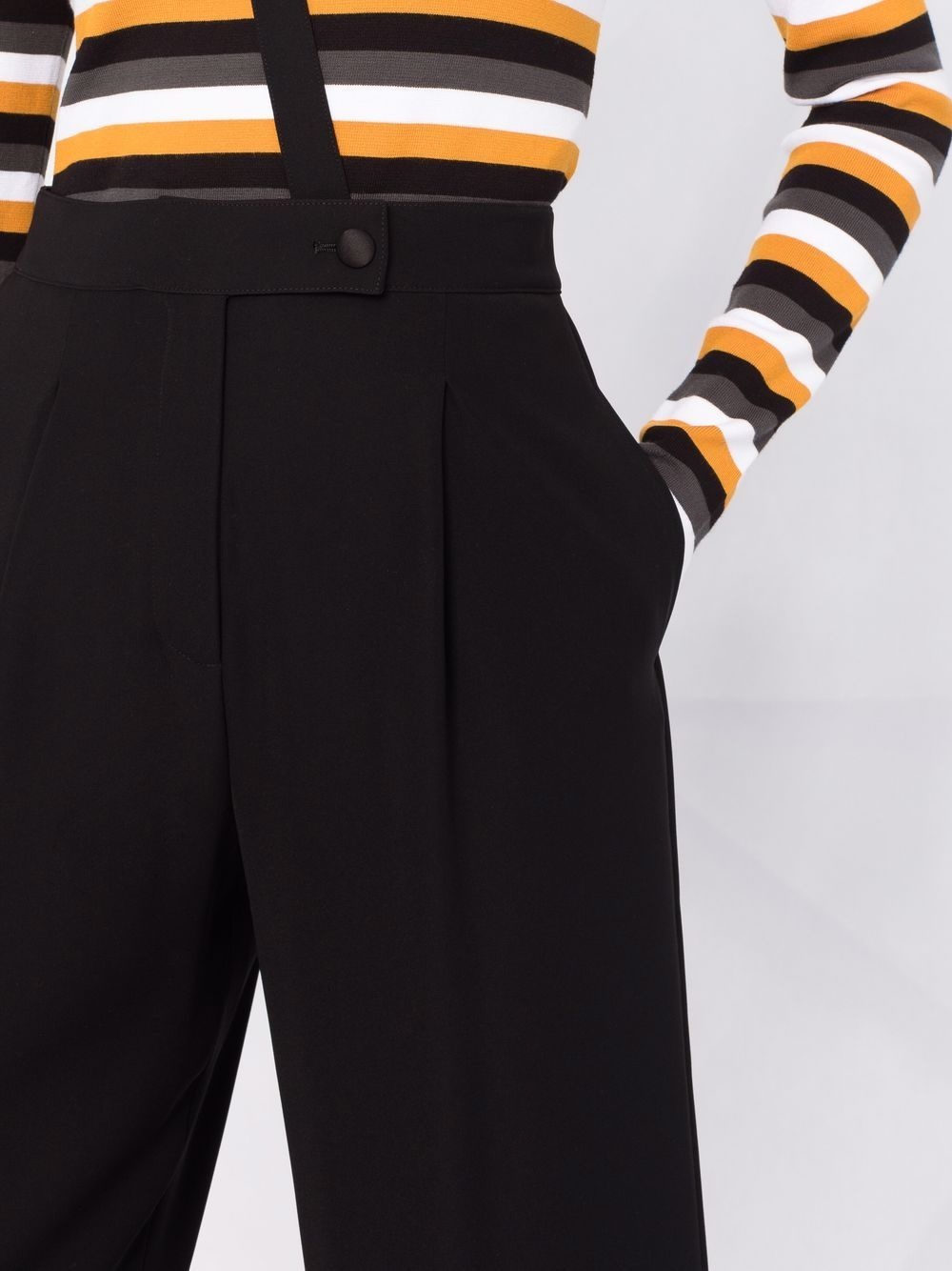 high-waist wide-leg trousers - 5