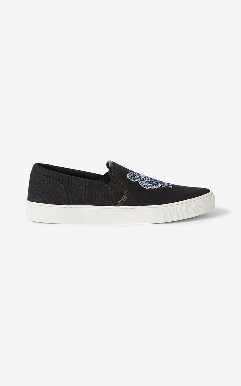 K-SKATE Tiger canvas slip-on sneakers 1
