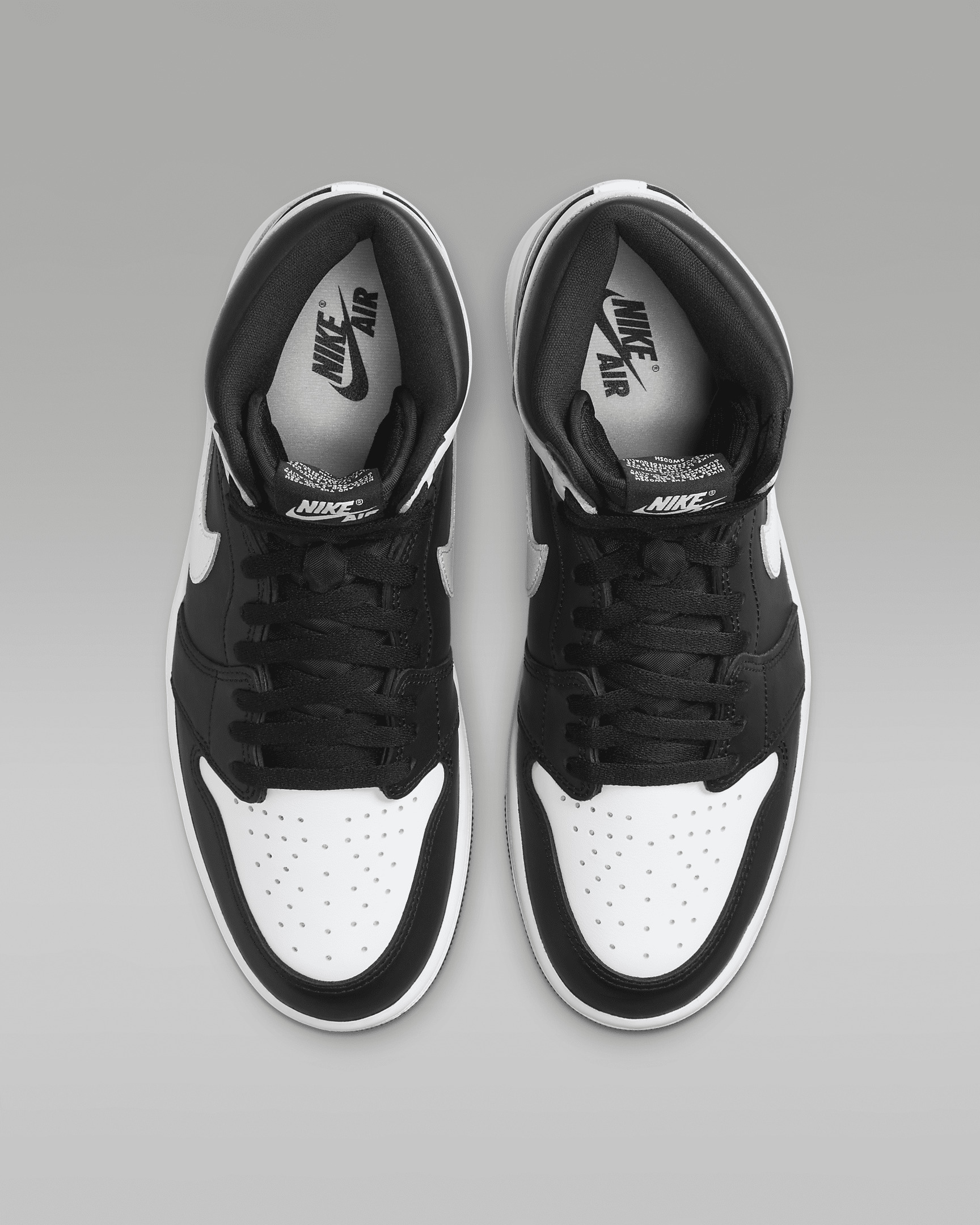 Men's Air Jordan 1 Retro High OG "Black & White" Shoes - 4
