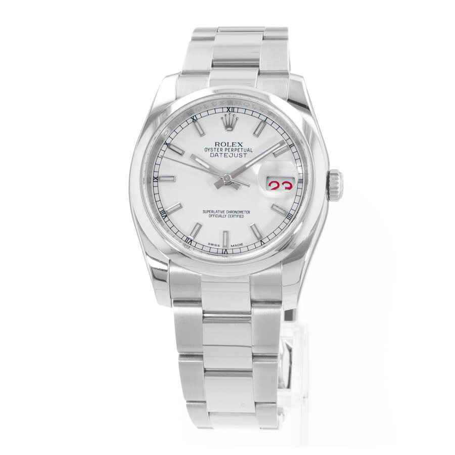 Pre-owned Rolex Datejust 36 Automatic Chronometer White Dial Men's Watch 116200 WSO - 4