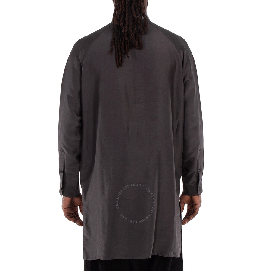 Yohji Yamamoto R-Button Designed Classic Long Shirt, Brand Size 2 (Medium) - 4