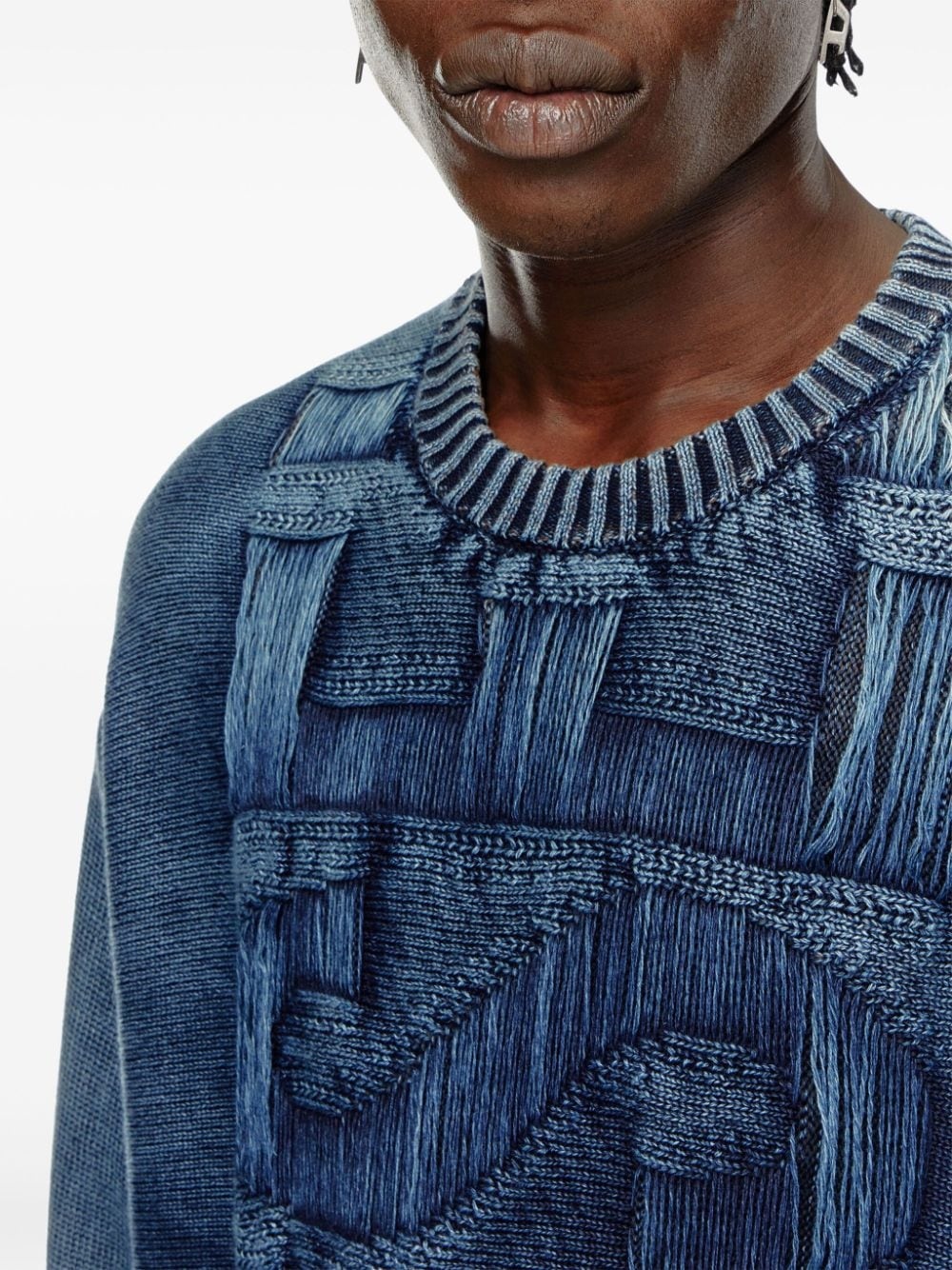 faded effect knitted jumper - 5