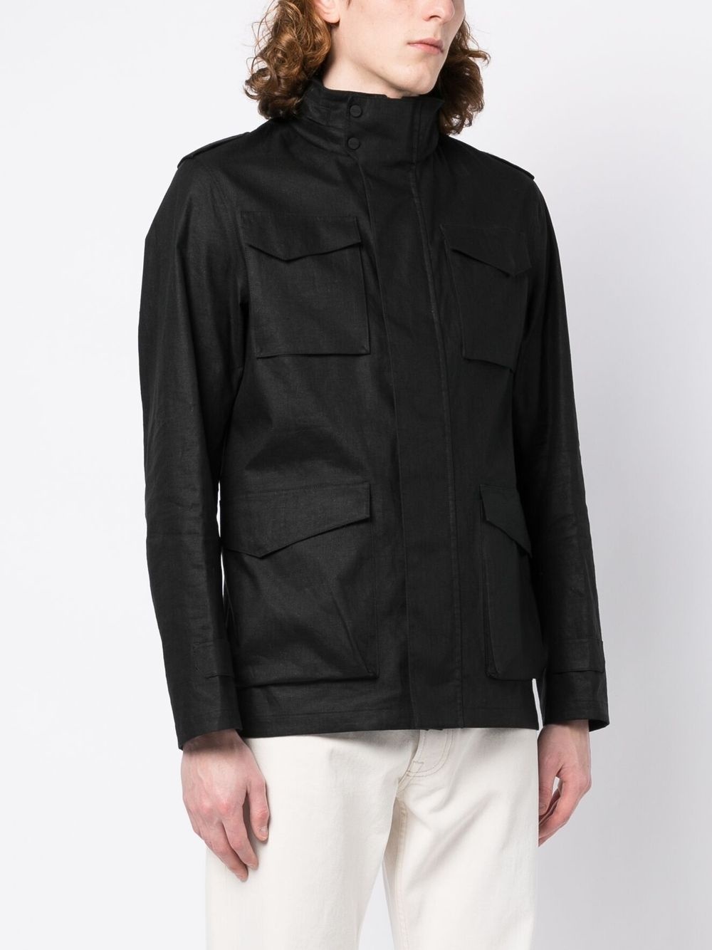 patch-pocket field jacket - 3