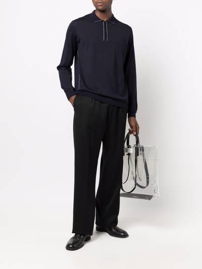 Maison Margiela long-sleeved knitted polo shirt outlook