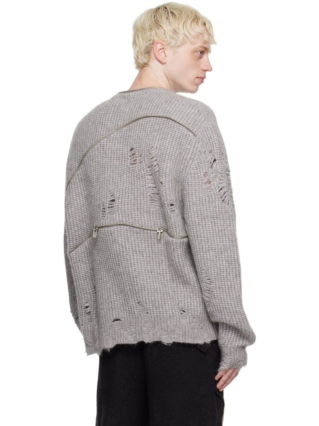 HELIOT EMIL DISTRESSED CARDIGAN グレー 【公式通販】