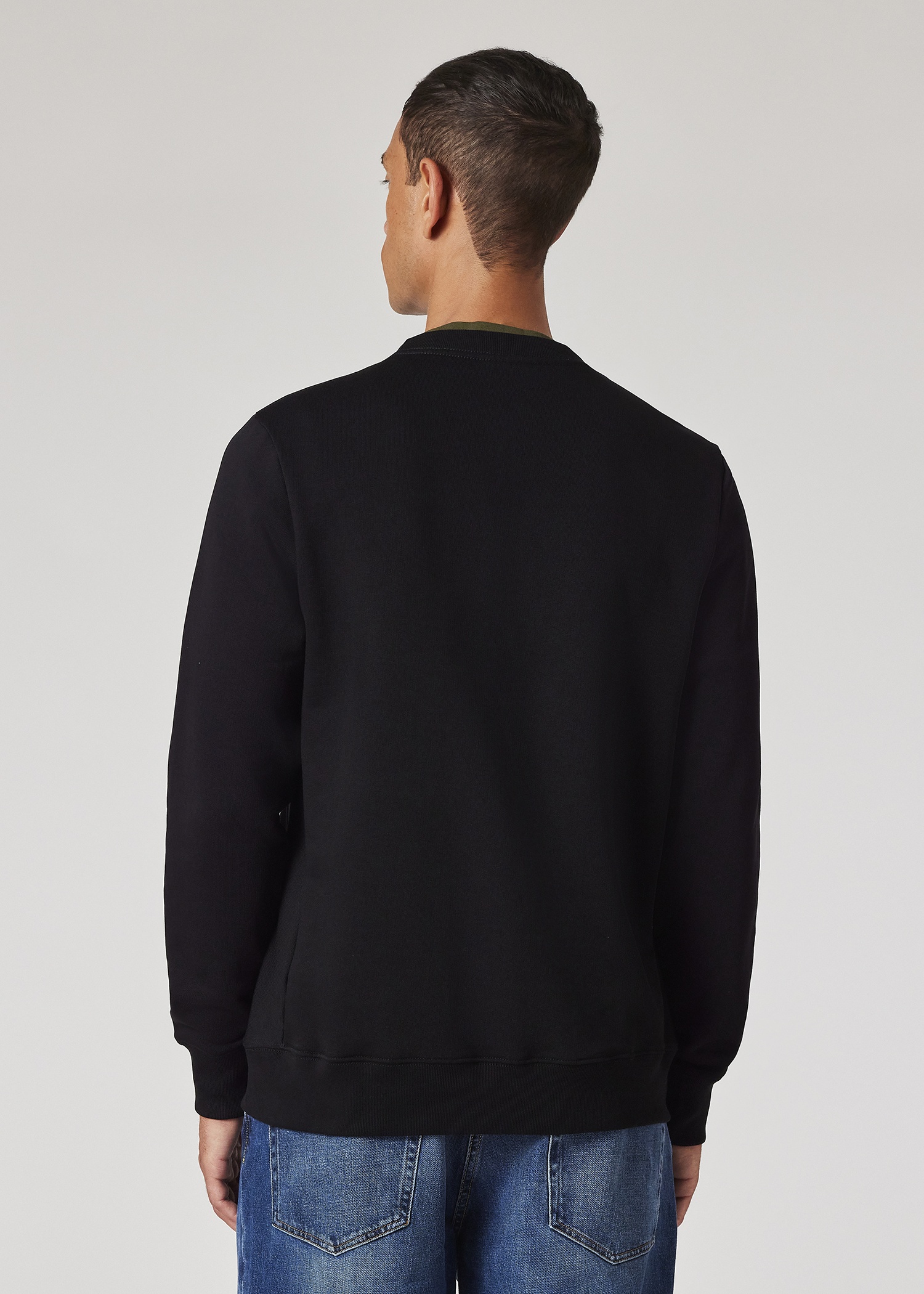 Black Stripe Print Sweatshirt - 5