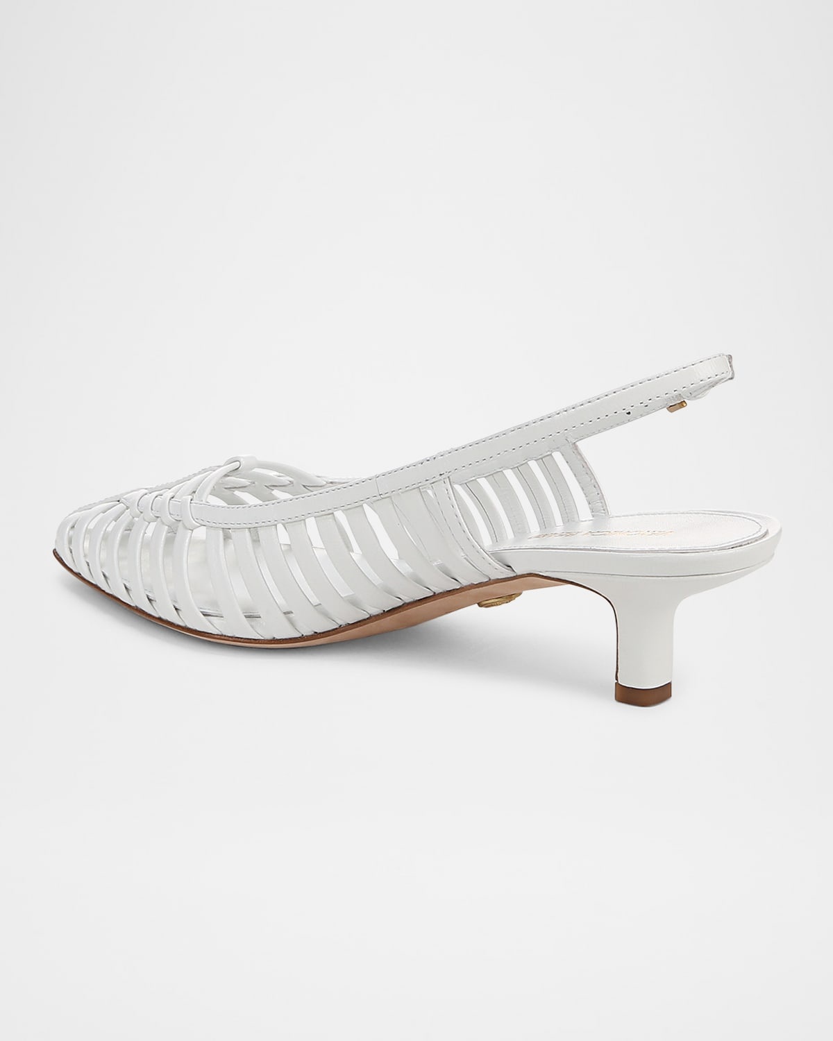 Britte Caged Leather Kitten Pumps - 3