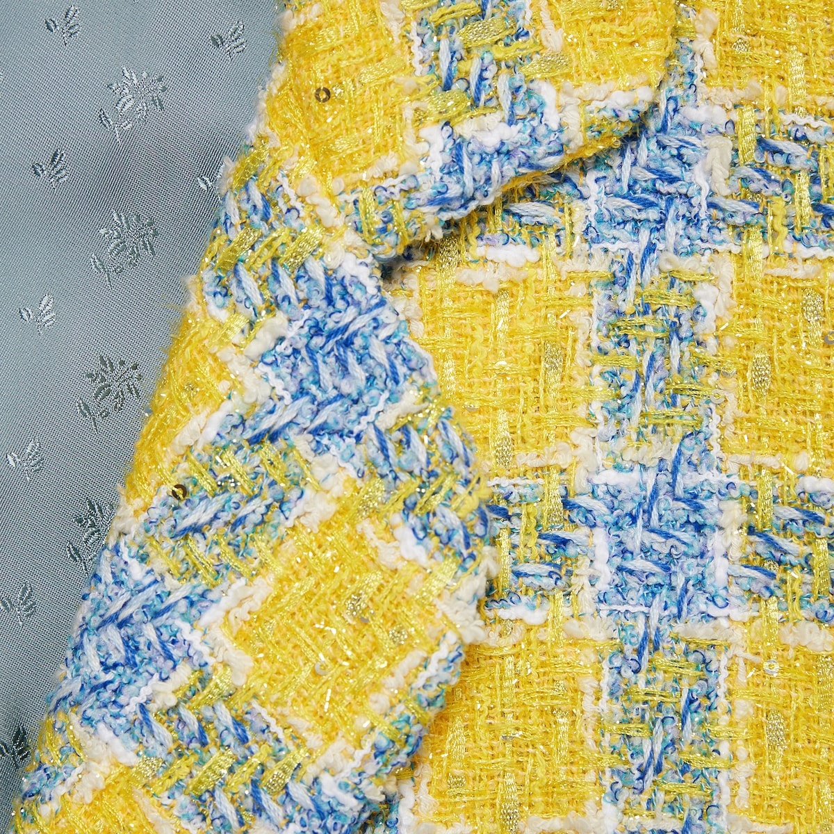 Check lamé tweed jacket - 4