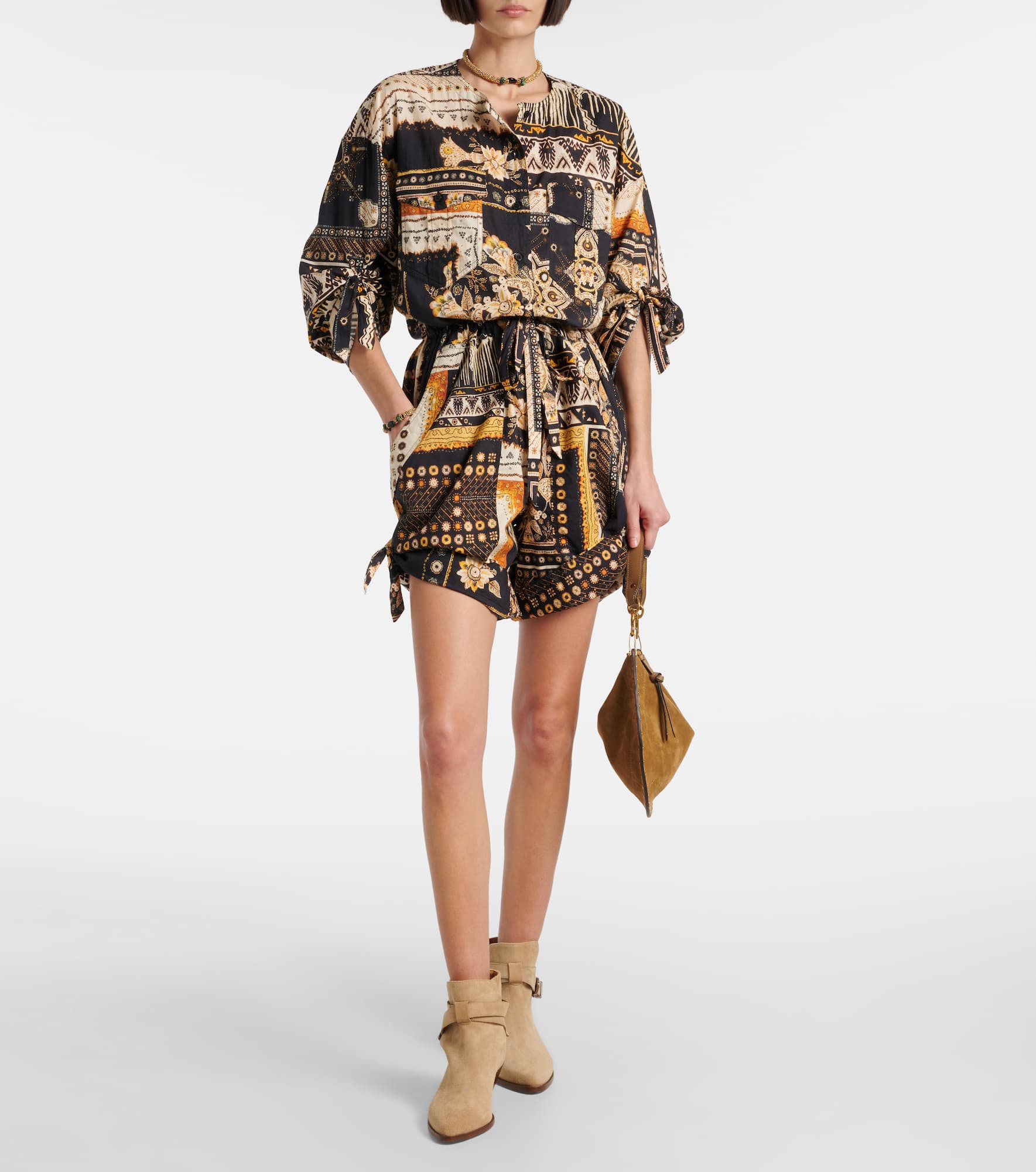 Niely printed cotton romper - 2