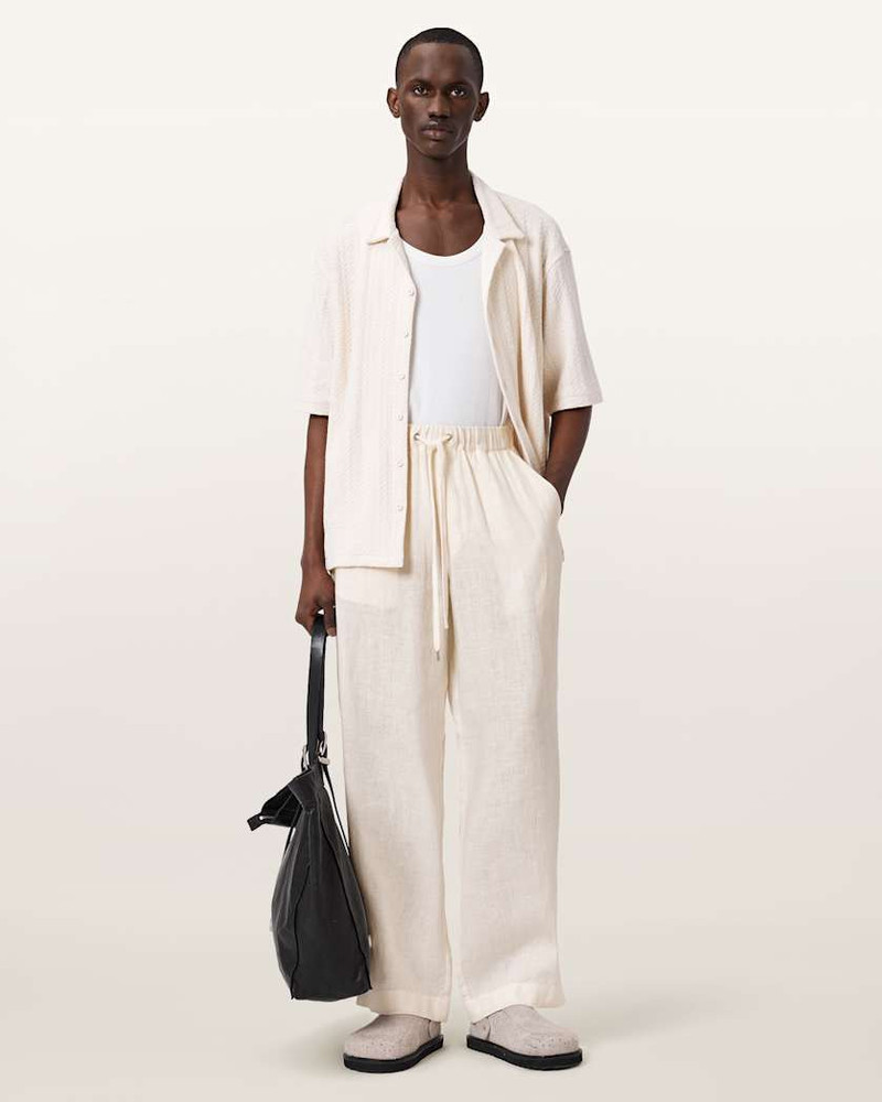 SHARP STRAIGHT LEG LINEN PANTS 3