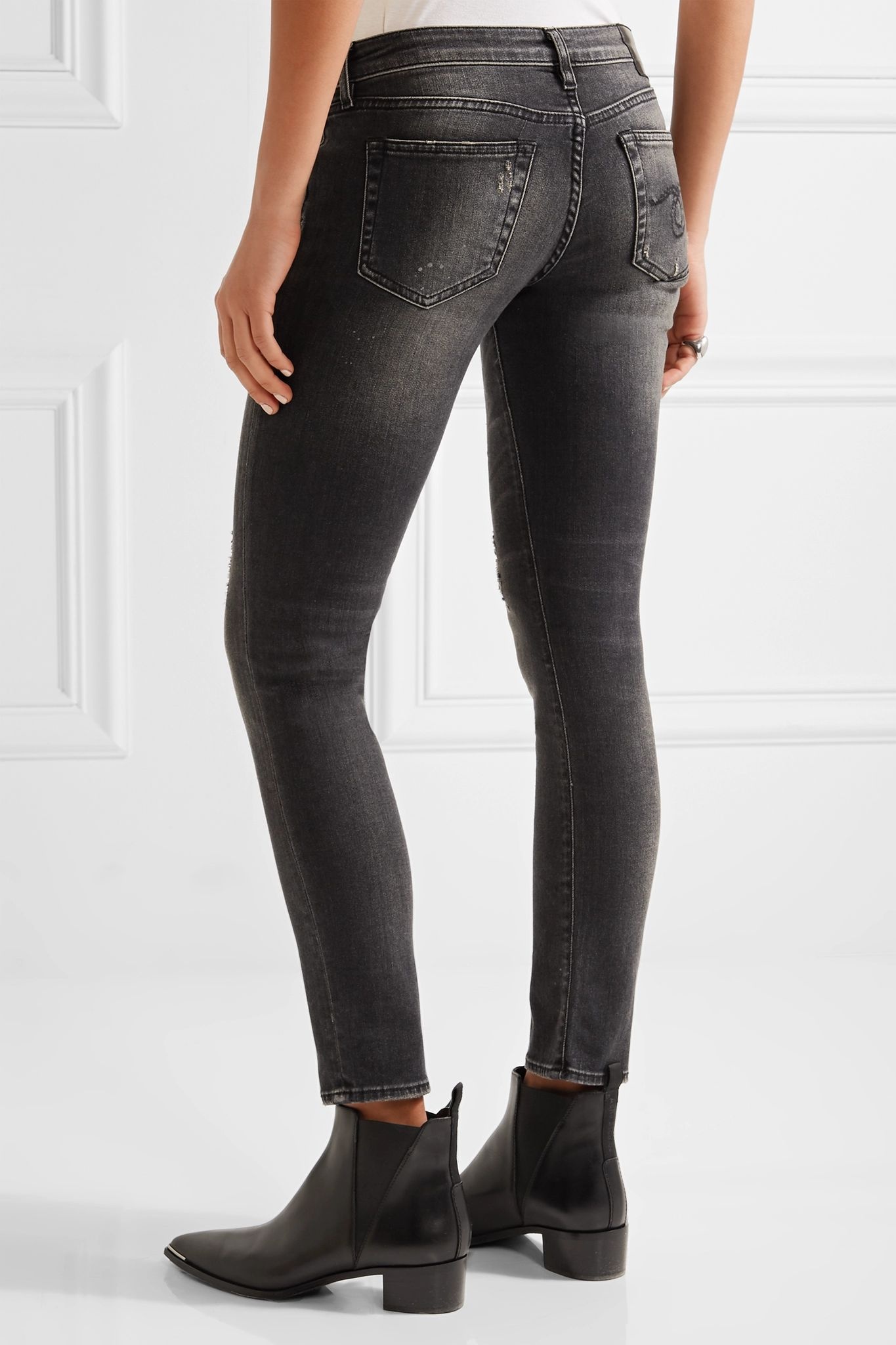 Kate distressed low-rise skinny jeans - 4