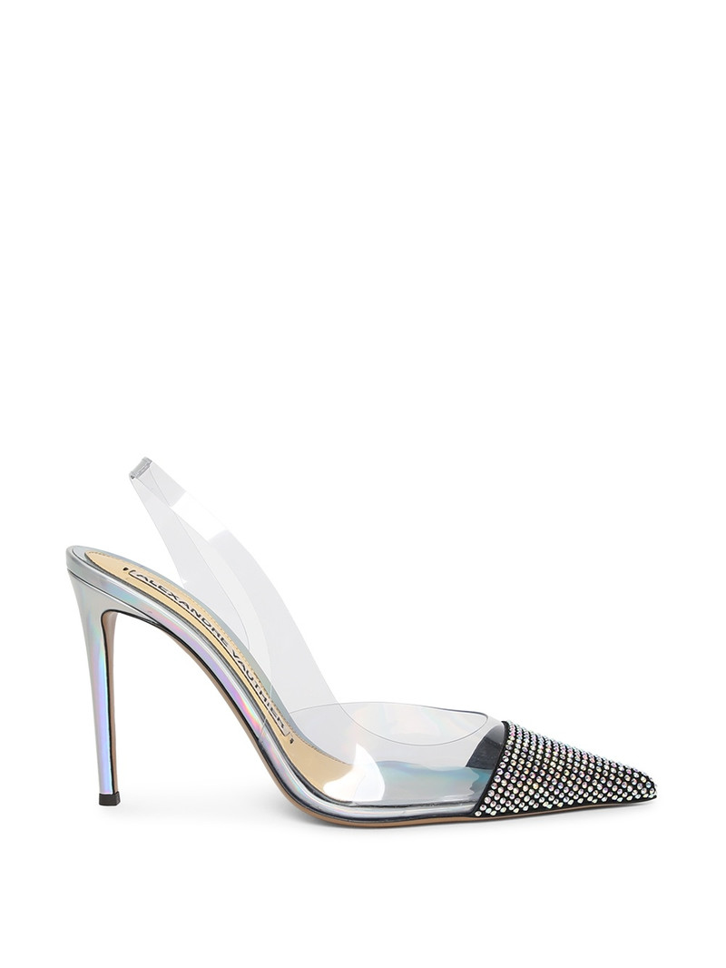 Embellished Vinyl 105 MM Slingback Pump Transparent 1