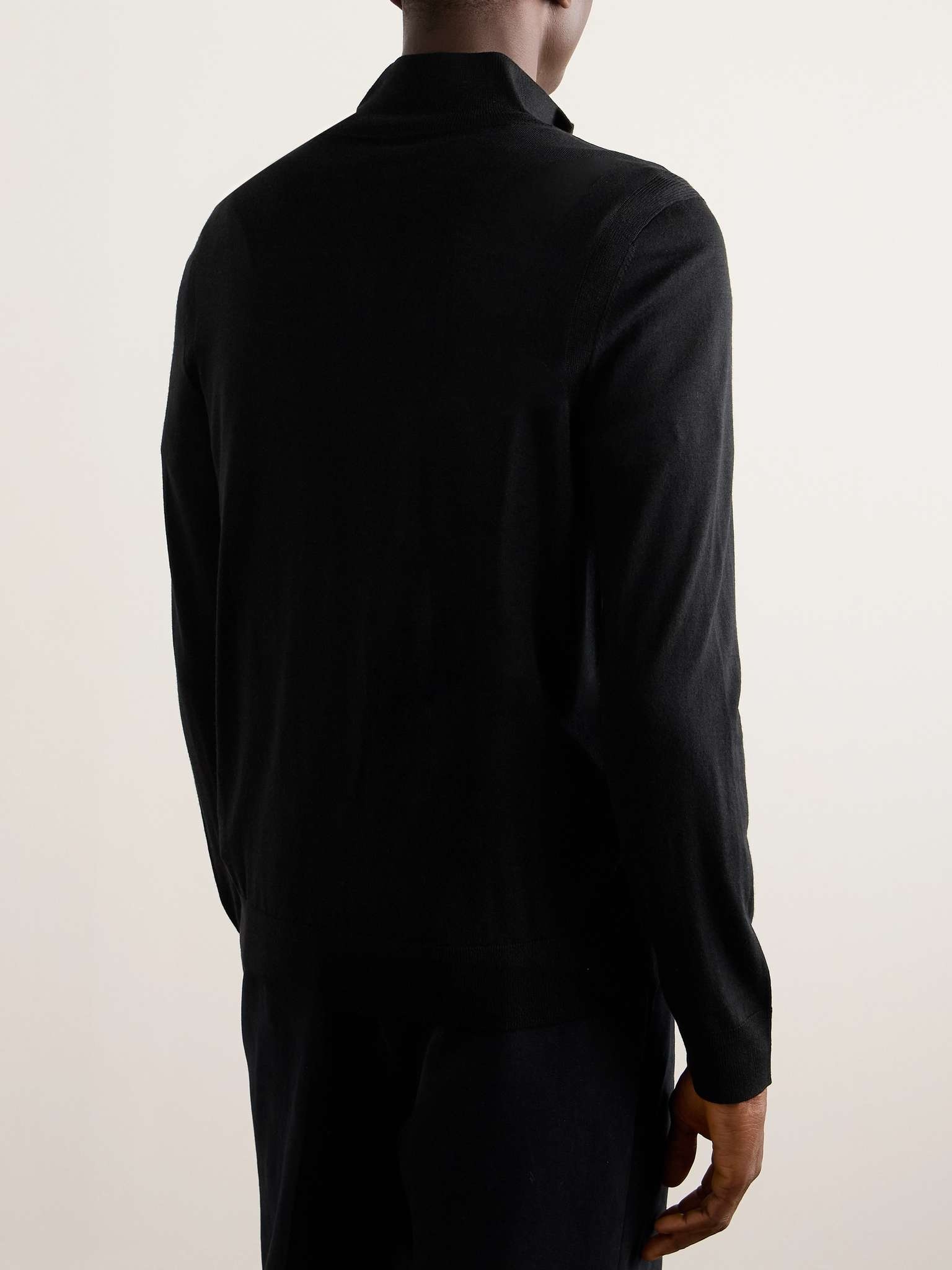 Merino Wool Zip-Up Sweater - 4