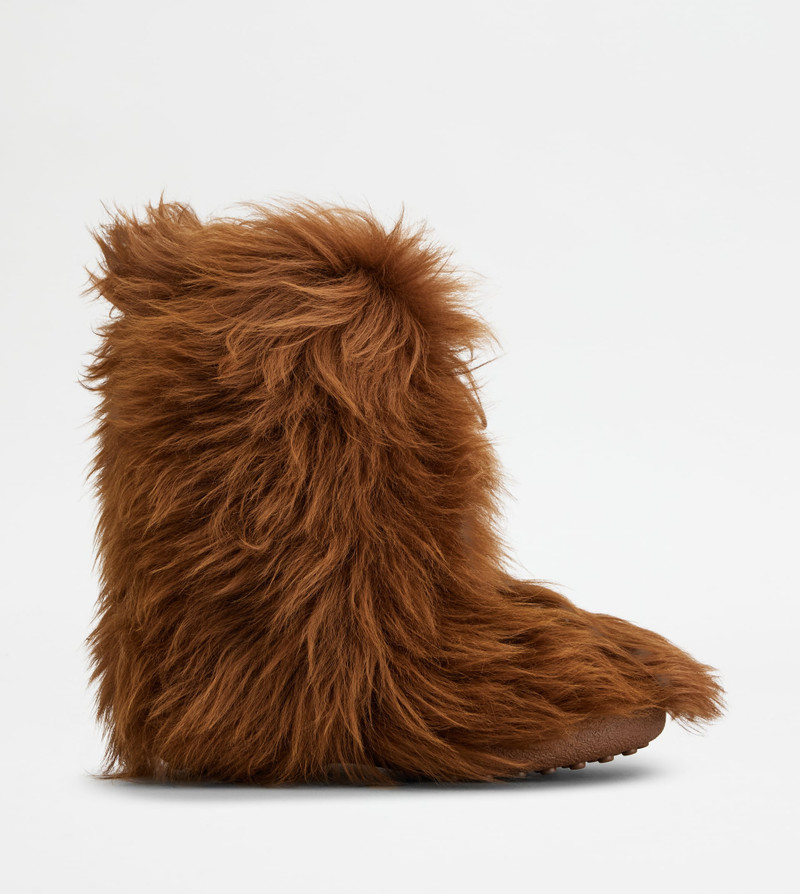 TOD'S W. G. SHEEPSKIN의 ANKLE 부스 - BROWN - 1