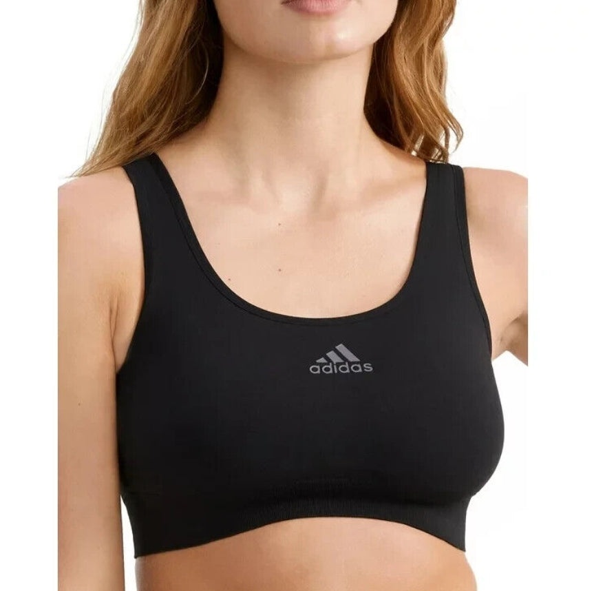 (WMNS) adidas Scoop Lounge Bra 'Black' 4A7H67-000 - 2
