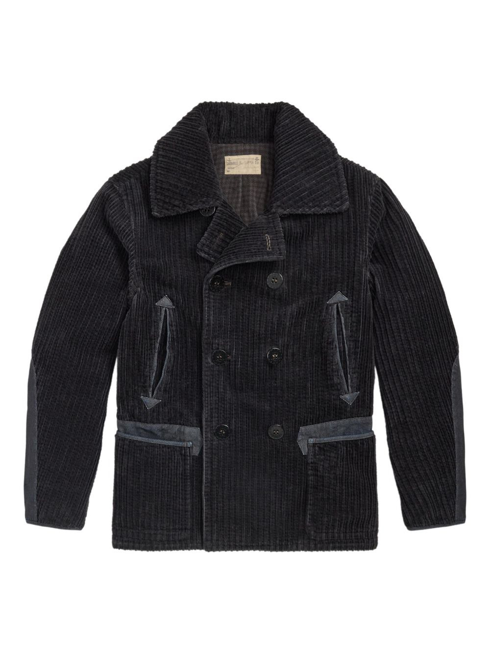 corduroy double-breasted jacket - 1