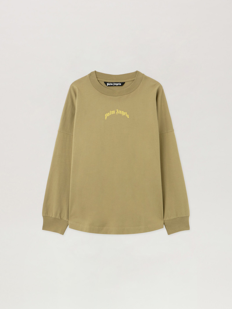 Curved Logo Long Sleeve T-Shirt 1