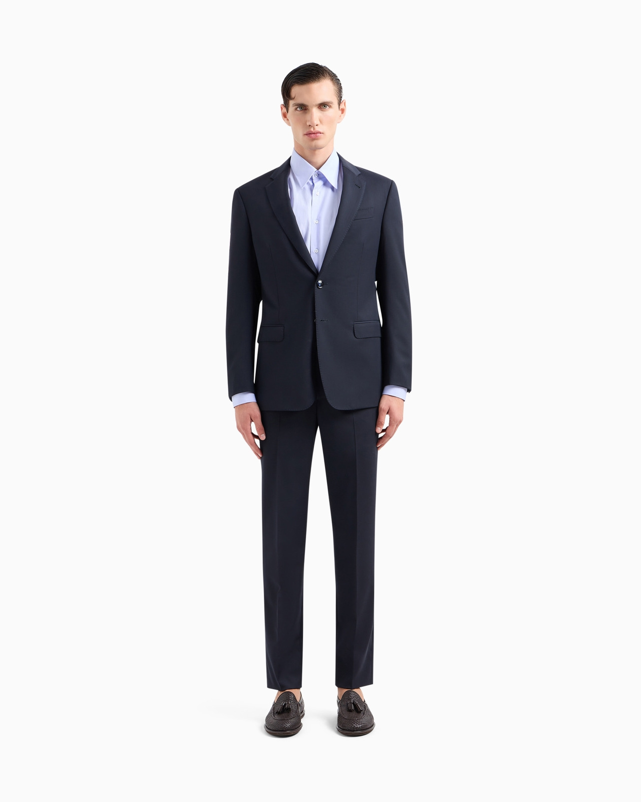 Single-breasted Soft line suit in virgin wool - 4