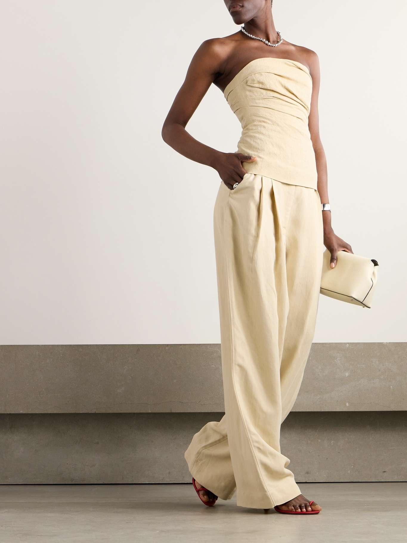 Izel linen bandeau top - 2