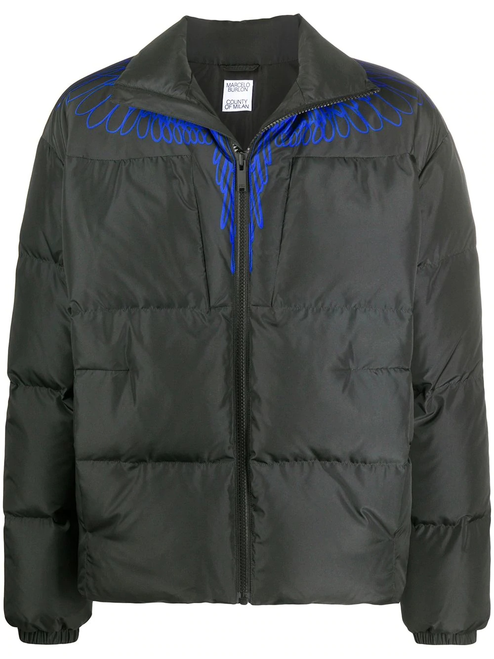 wings-detail padded coat - 1