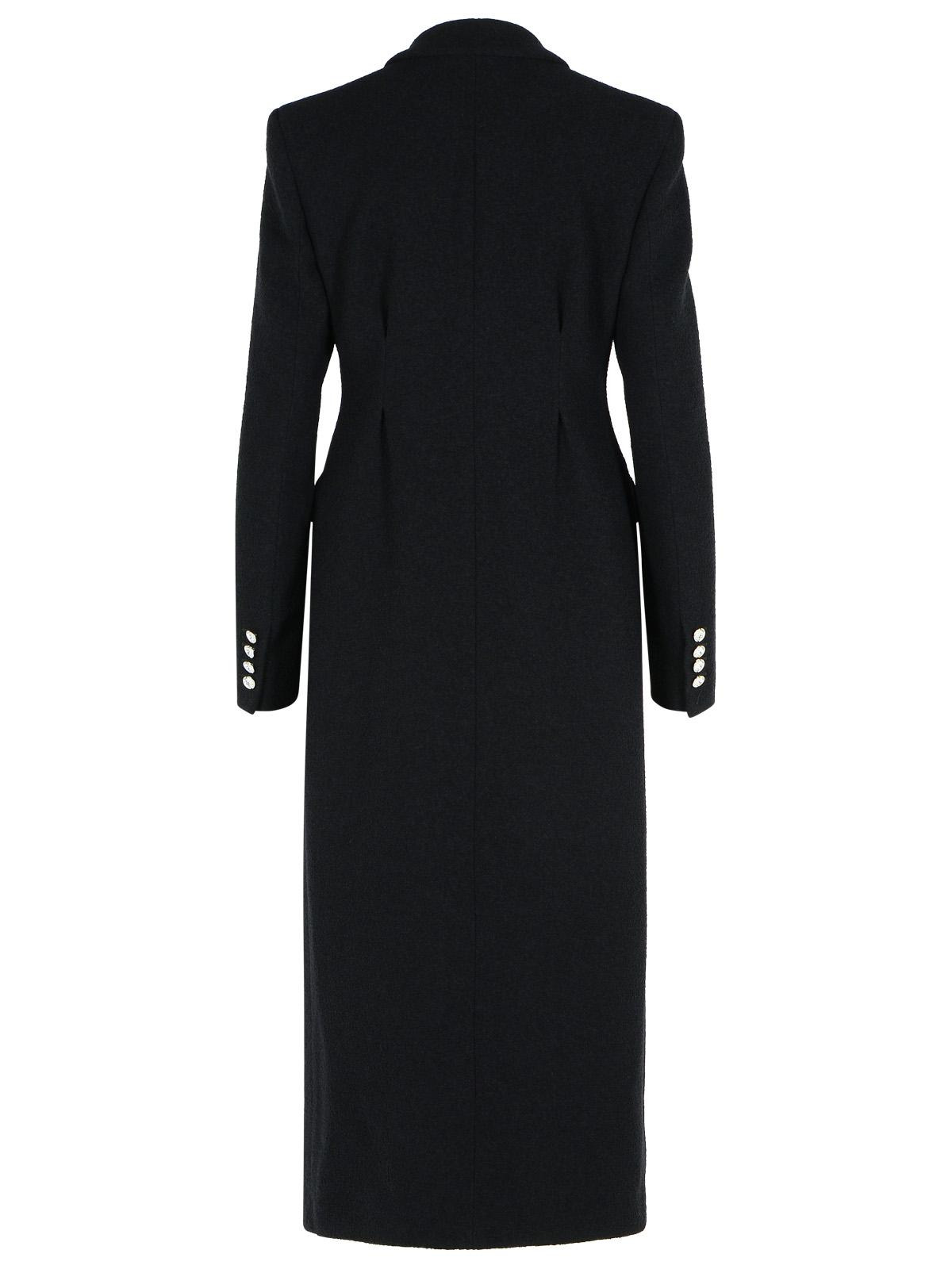 Alessandra Rich Black Virgin Wool Blend Coat Women - 3