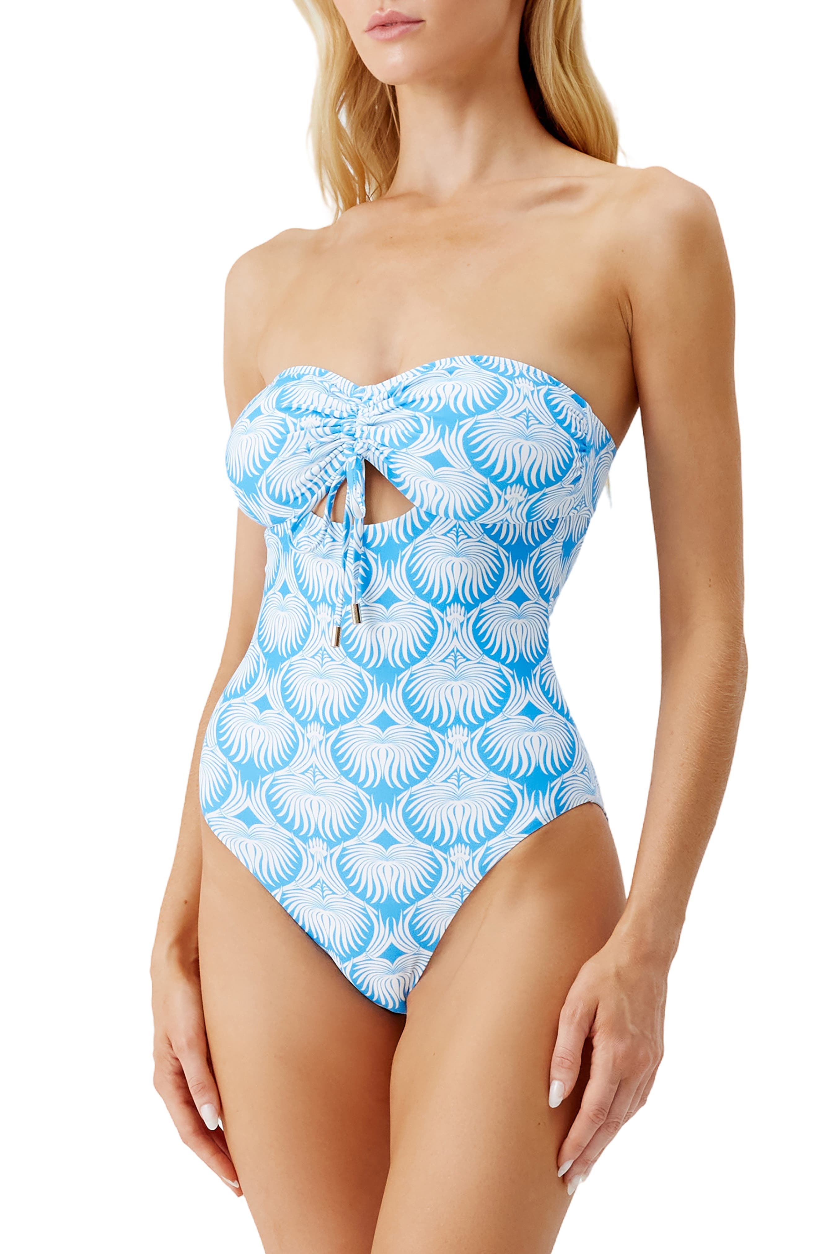 Melissa Odabash Lucca Strapless One-Piece Swimsuit in Lotus at Nordstrom - 1