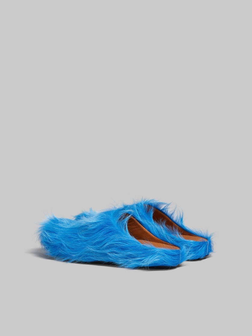 BLUE LONG-HAIR CALFSKIN FUSSBETT SABOT - 3