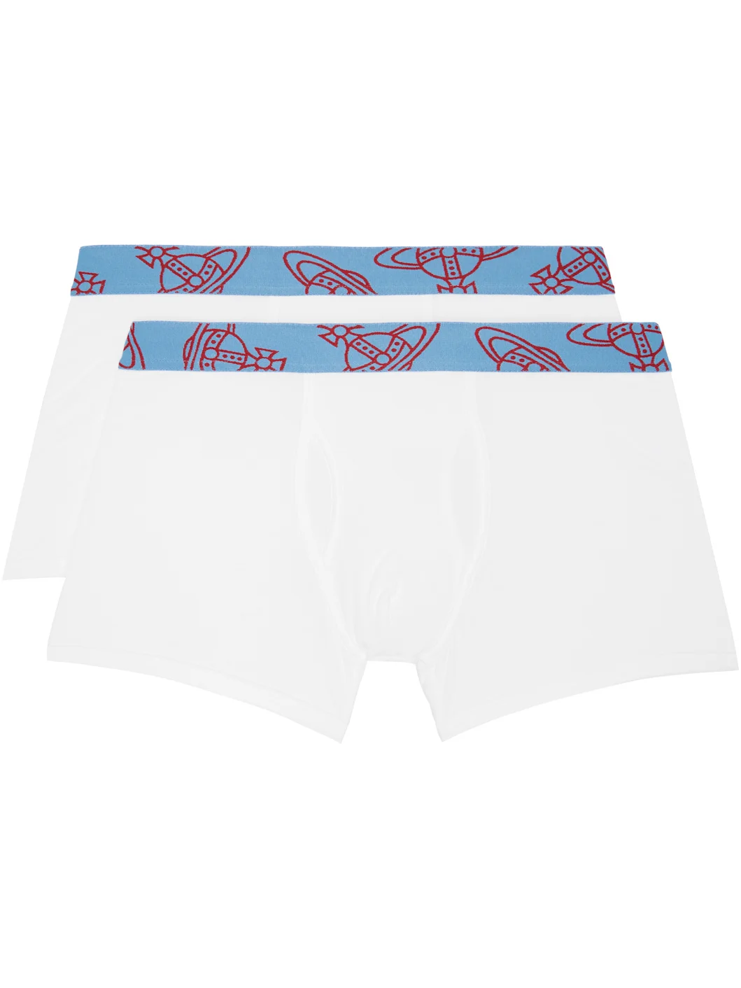 Two-Pack White Cotton Boxer Briefs - 1