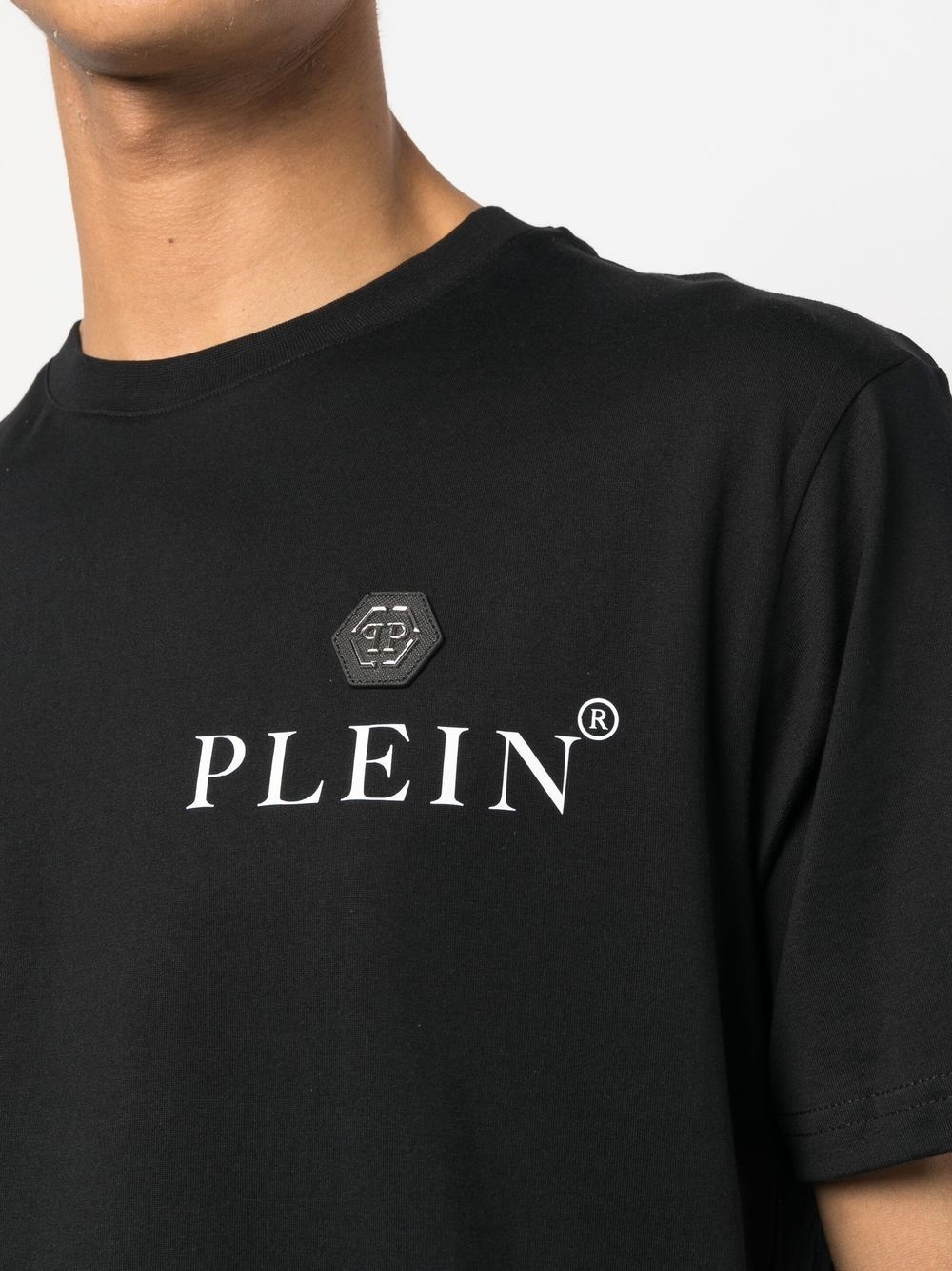 logo-plaque cotton T-shirt - 5